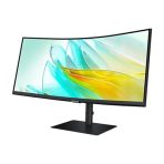 Samsung 34 Inch ViewFinity S65UC Curved Monitor, 3440 x 1440 UWQHD, 100Hz, 5ms, HDMI, DisplayPort, USB-C, Speakers, Black, Height Adjustable - Image 9