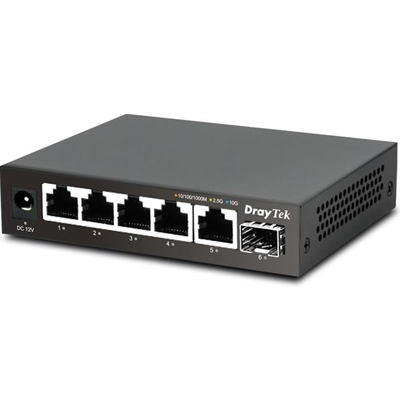 DrayTek VigorSwitch Q60x 5 Port 2.5G High Performance Unmanaged Switch