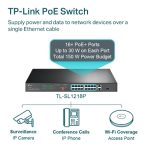 TP-Link TL-SL1218P 16-Port Metal 10/100 Mbps + 2-Port Gigabit Rackmount PoE Switch with 16-Port PoE+ (150W) - Image 5