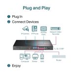 TP-Link TL-SL1218P 16-Port Metal 10/100 Mbps + 2-Port Gigabit Rackmount PoE Switch with 16-Port PoE+ (150W) - Image 8