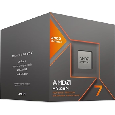 AMD Ryzen7 8700G 8 Core AM5 Processor 4.2GHz up to 5.1GHz Boost, 24MB Cache, 65W,Radeon 780MGraphics