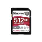 Kingston Canvas React Plus V60 512GB Memory Card, 4K, UHS-II, 280MB/s R, 150MB/s W